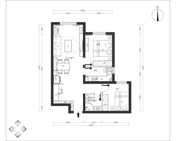 80㎡的兩室一廳怎么設計？不如看看這兩套徐建平的作品！