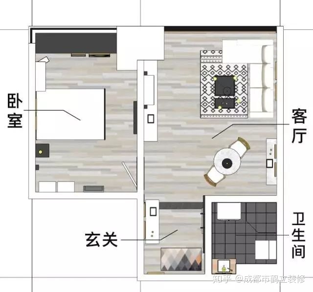 二手房改建，40平米一室一廳公寓改造（附改造前后對比圖）