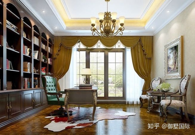 歐式別墅書房設計，各有千秋