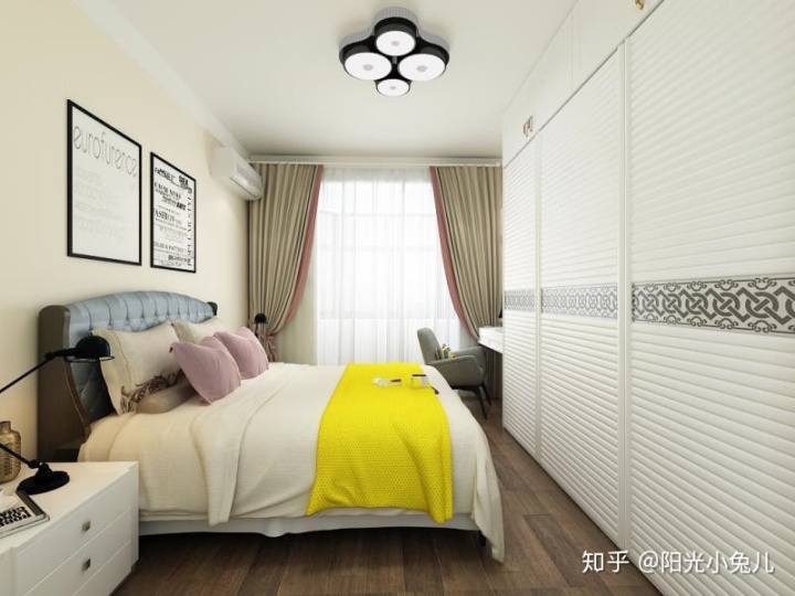 90㎡兩室一廳裝修樣板房！婚房裝修效果圖！昏暗的頂樓能裝這么好看？神奇