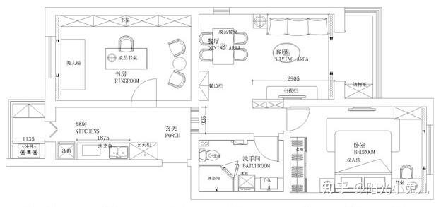 98平3室2廳房子裝修設計圖_2室1廳1衛樓房裝修圖片_二室一廳裝修效果圖